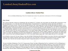 Tablet Screenshot of londonlibrarystudentprize.com